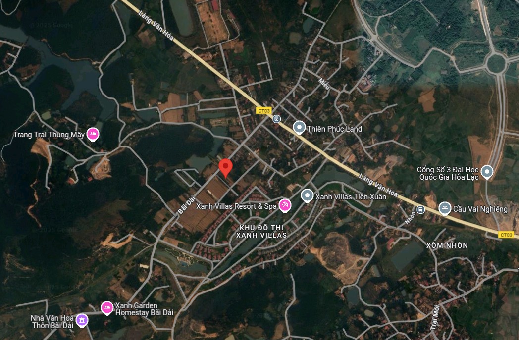 đất nền Bãi Dài Hòa Lạc sát Xanh villas